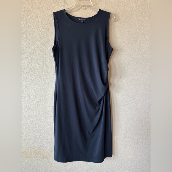 Brooks Brothers Dresses & Skirts - Brooks Brothers Black‎ Sleeveless Side Ruched Midi Tank Dress NWT Size XL